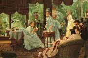 James Tissot In the Conservatory (Rivals) painting